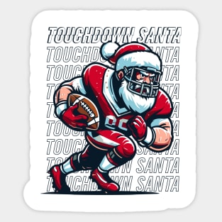 Touchdown Santa Sticker